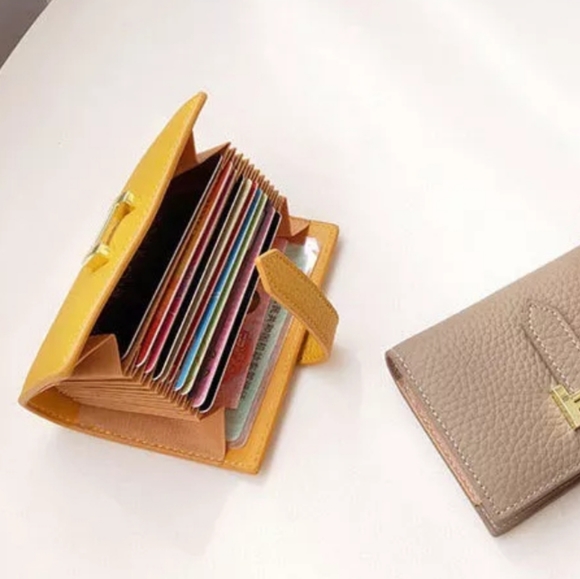 Leather Credit Card Holder CHOOSE A COLOR - Picture 7 of 11
